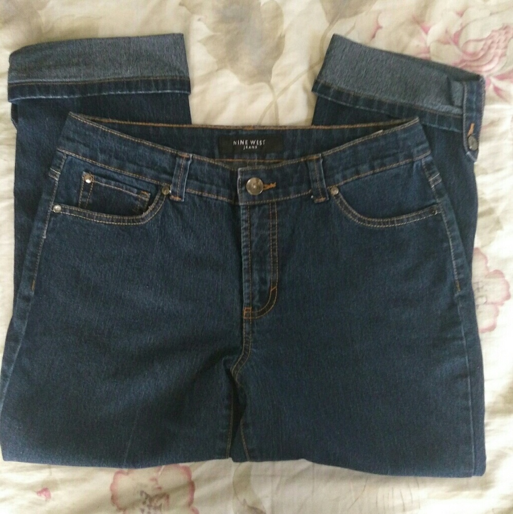 Nine West Mid-Rise Crop Jeans, Size 8